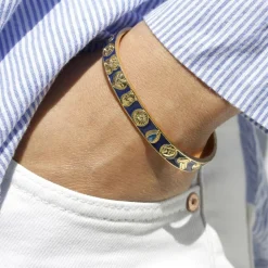 With love darling Global Goals Bangle - Blue Vermeil Outlet