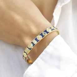 With love darling Global Goals Bangle - Blue Vermeil Outlet