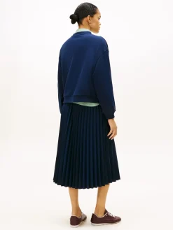 Tommy Hilfiger GOLD BTN SCRIPT TERRY SWTSRT Dark night navy Discount