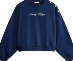 Tommy Hilfiger GOLD BTN SCRIPT TERRY SWTSRT Dark night navy Discount