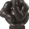 Royal Copenhagen Gorilla figur, graphite, 39 cm. Clearance