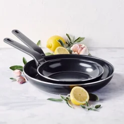GreenPan GP-ESSEN FBl Alu Perf-ind opn fry set 2pc 20+28 Best