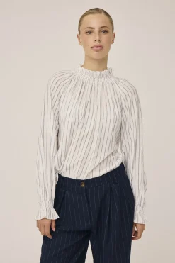 Grady 3 Langærmede bluse med høj krave - LENZINGECOVERO>Magasin du Nord Collection New