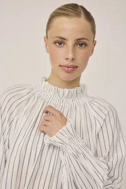 Grady 3 Langærmede bluse med høj krave - LENZINGECOVERO><noscript><img width=