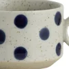 Nordal GRAINY tea cup w. handle, sand/dark blue