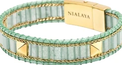 Aventurine Stud Bracelet><noscript><img width=