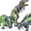 Børn Green Rubber Toys - Dinosaurer - sæt med 3