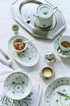 Royal Copenhagen Grøn Mussel k/underkop, 24 cl