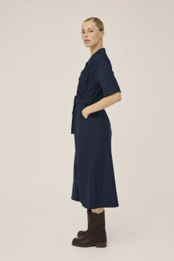 Gro 3 Kortærmede maxikjole skjorte - GRS><noscript><img width=