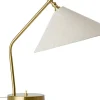Gräshoppa Table Lamp, Fabric Shade, EU Base: Shiny Brass, Sh>Gubi Discount