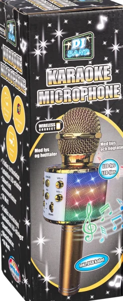 Legetøj GULD KARAOKEMIKROFONmLYS Discount