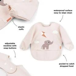 Børn Done by Deer Hagesmæk m/ærmer og lomme Playground