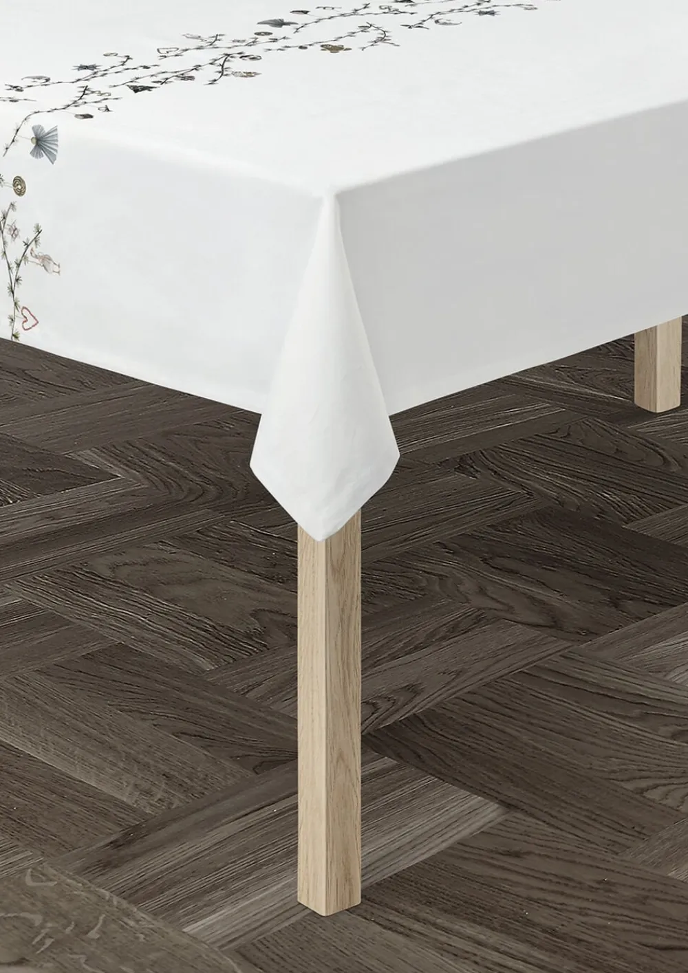 Kähler Hammershøi Christmas Dug 150x320 cm hvid m. deko Best