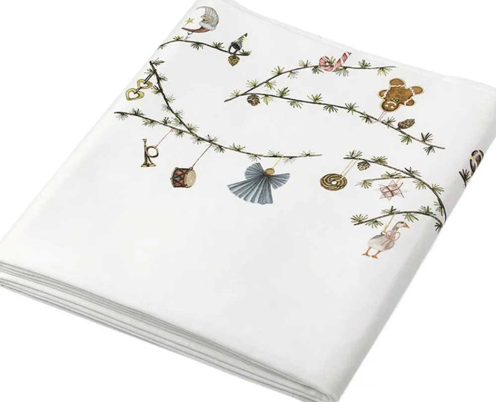 Kähler Hammershøi Christmas Dug 150x370 cm hvid m. deko