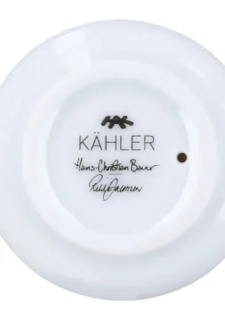 Kähler Hammershøi Christmas Nissefar lysestage H8. 5 hvid m. deko