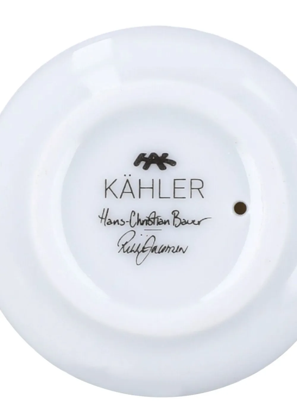 Kähler Hammershøi Christmas Nissefar lysestage H8. 5 hvid m. deko