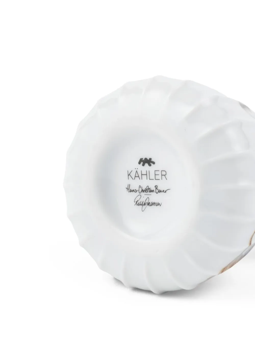 Kähler Hammershøi Christmas Snekone H11 hvid m. deko