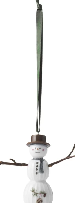 Kähler Hammershøi Christmas Snemand hængende H9. 5 hvid m. deko