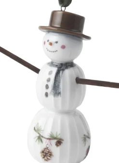 Kähler Hammershøi Christmas Snemand hængende H9. 5 hvid m. deko