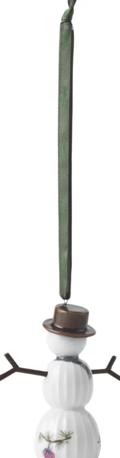 Kähler Hammershøi Christmas Snemand hængende H9. 5 hvid m. deko