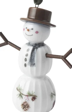 Kähler Hammershøi Christmas Snemand hængende H9. 5 hvid m. deko