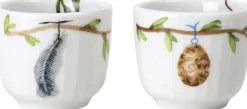 Lyngby Porcelæn Hammershøi Spring Æggebæger Ø5 cm hvid m. deko 2 stk. Best