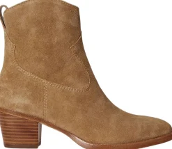 Lauren Ralph Lauren Harpher Suede Bootie Camel Outlet