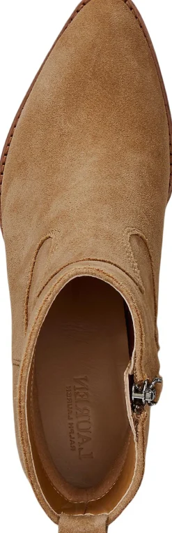 Lauren Ralph Lauren Harpher Suede Bootie Camel Outlet
