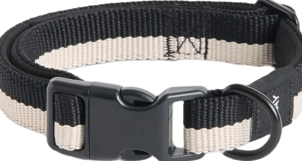 Hay Dogs Collar Flat-S/M-Black, whi