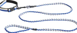 Hay Dogs Leash-Braided-Blue, off-wh