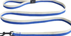 Hay Dogs Leash-Flat M/L-Blue, off-w