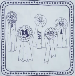 Hay Dogs Scarf-55 x 55-Light blue New