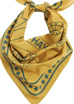Hay Dogs Scarf-55 x 55-Ochre