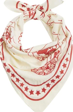Hay Dogs Scarf-55 x 55-Off-white