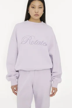 ROTATE Birger Christensen Heavy Sweat Crewneck Orchid petal (purple) Online