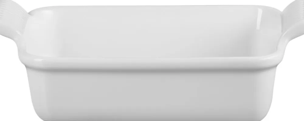 Le Creuset Heritage Rekt Fad 24/19cm White