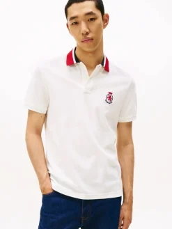 Tommy Hilfiger HERRINBONE COLLAR REG POLO Ecru Outlet