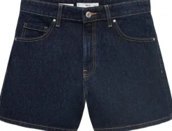 Dame MANGO High-waisted straight-fit denim sho