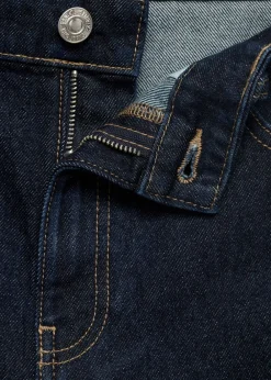 Dame MANGO High-waisted straight-fit denim sho