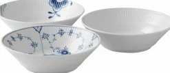 Royal Copenhagen History Mix 17 cm. dyb tallerken 3 stk.