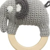 Børn Sebra Hæklet rangle, elefanten Fanto, classic grey