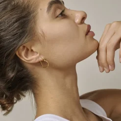 ENAMEL Copenhagen Hoops, Organic Heart Medium 925s/gp/m Outlet