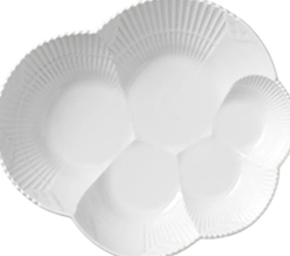 Royal Copenhagen Hvid Elements 19 cm. fad