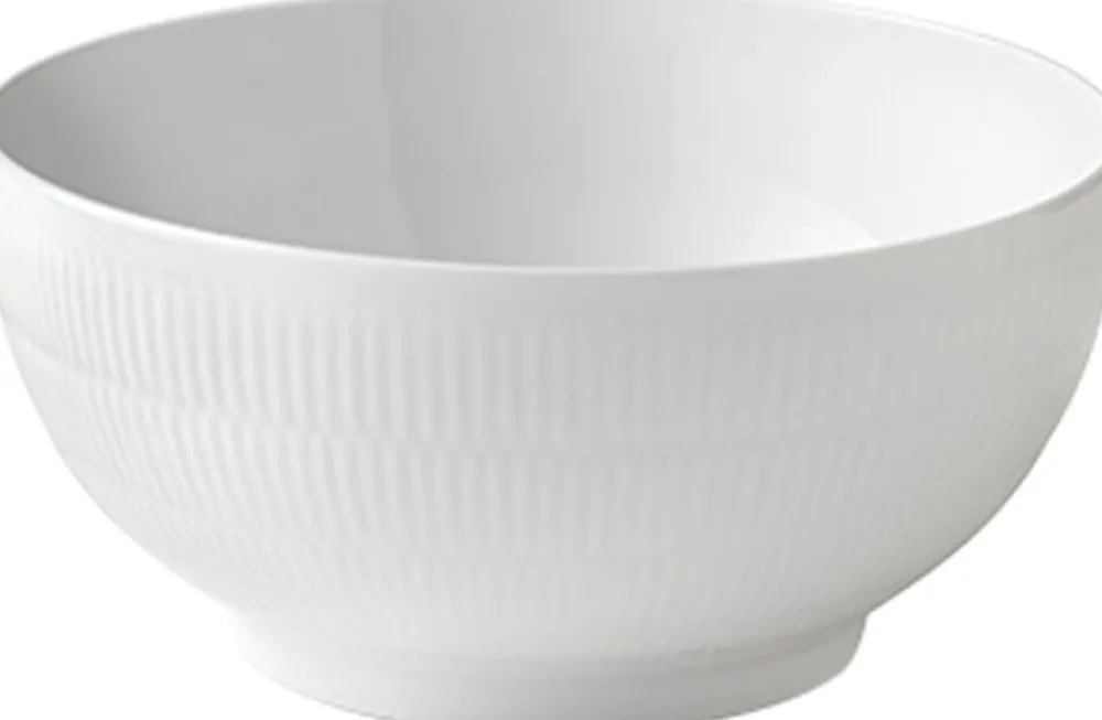 Royal Copenhagen Hvid Riflet 310 cl. salatskål