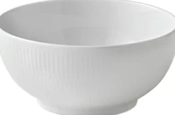 Royal Copenhagen Hvid Riflet 110 cl. skål New