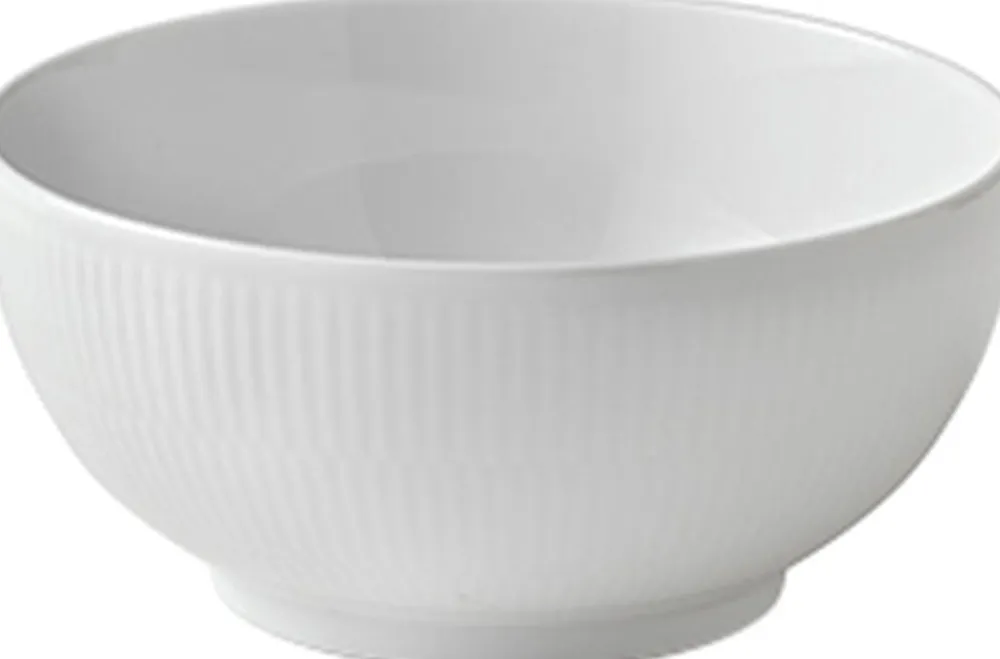 Royal Copenhagen Hvid Riflet 110 cl. skål New