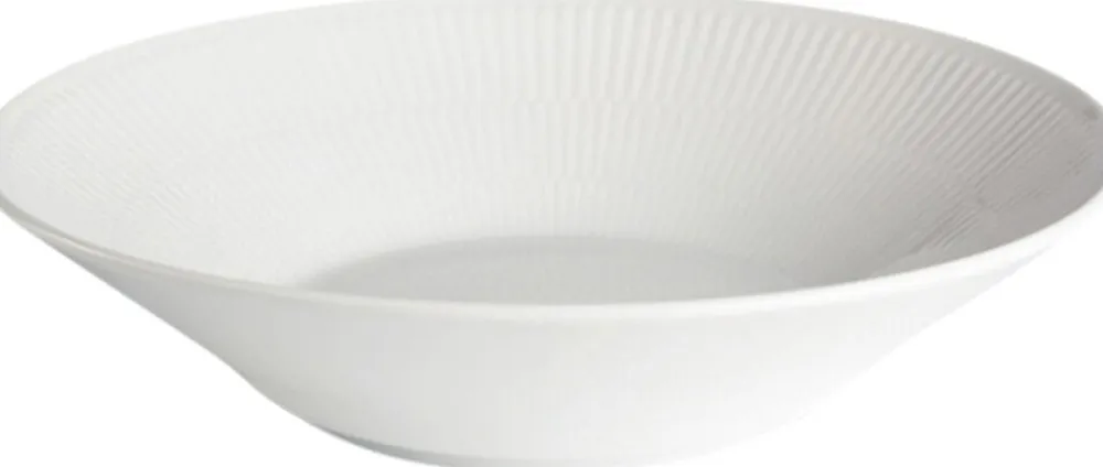 Royal Copenhagen Hvid Riflet 24 cm. dyb tallerken Online