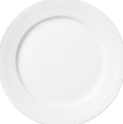 Royal Copenhagen Hvid Riflet 19 cm. tallerken