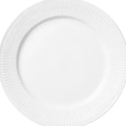 Hvid Riflet 27 cm. tallerken>Royal Copenhagen Clearance