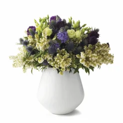 Hvid Riflet 20.5 cm. vase - stor>Royal Copenhagen Discount